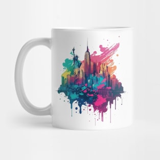 abstract new york skyline Mug